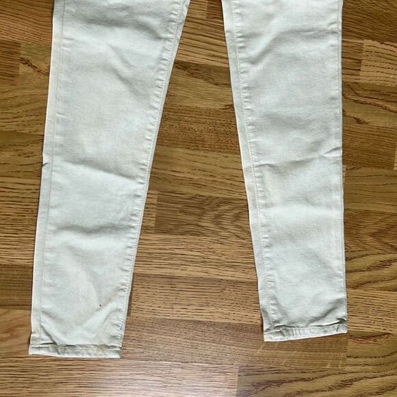 Ralph Lauren Womens Denim Jeans Skinny Curvy Mid Rise Super Stretch Cream Size 0 - Picture 2 of 15